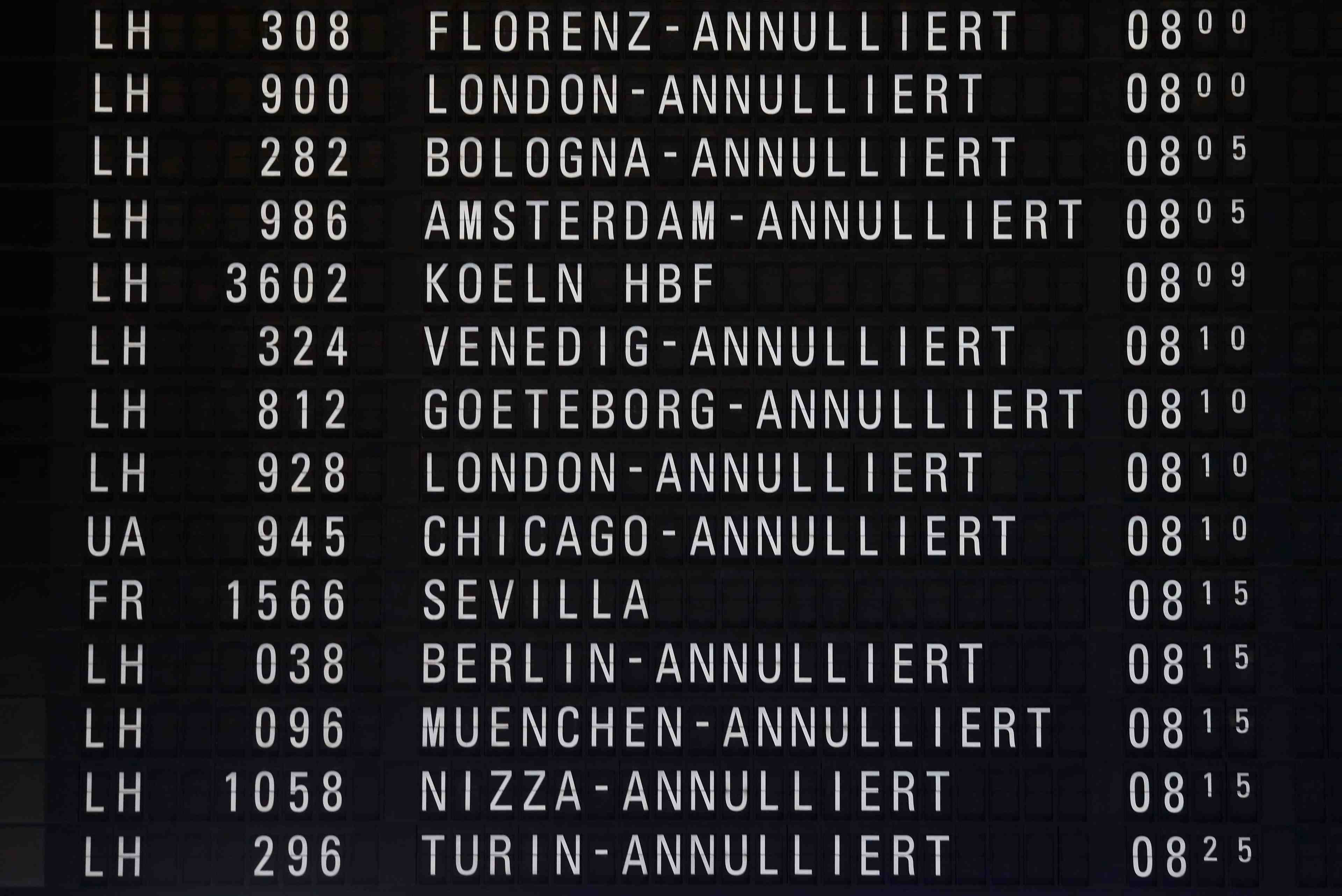 Greves en allemagne, quatre aeroports touches, dont francfort