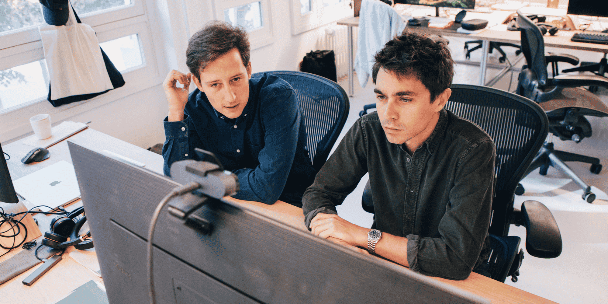 Les co-fondateurs de Riot, Louis Cibot (CTO) et Benjamin Netter (CEO).