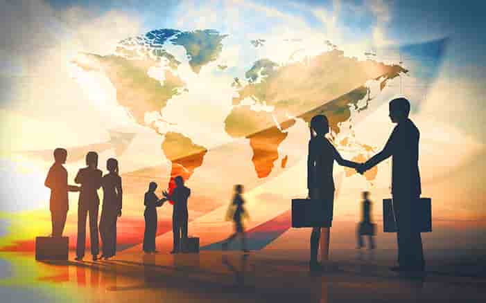 NON_Entreprise, bureau, travail, équipe, coopération, tertiaire, contrat, salariat, international, commerce, étranger,