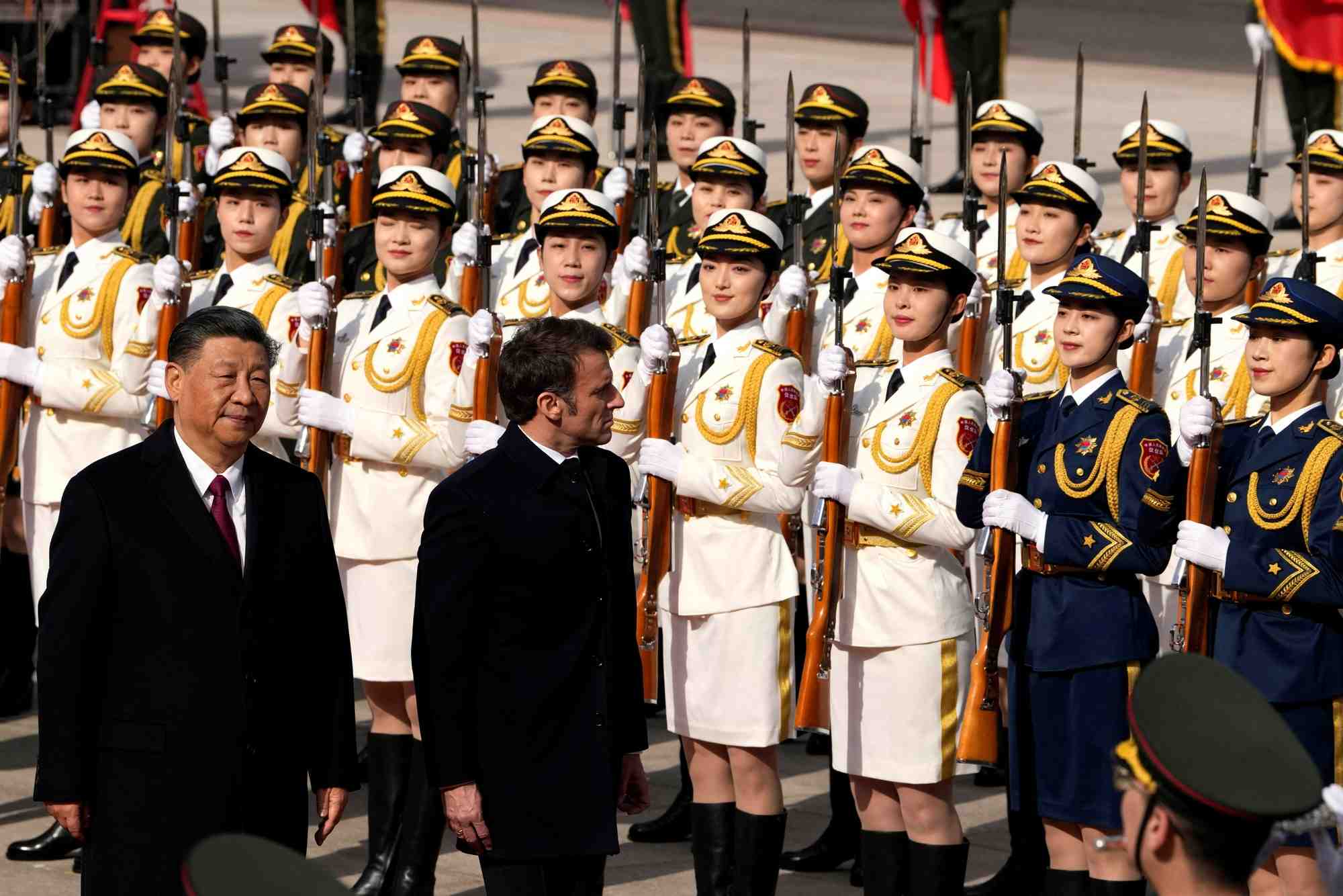 Emmanuel macron et xi jinping a pekin le jeudi 6 avril