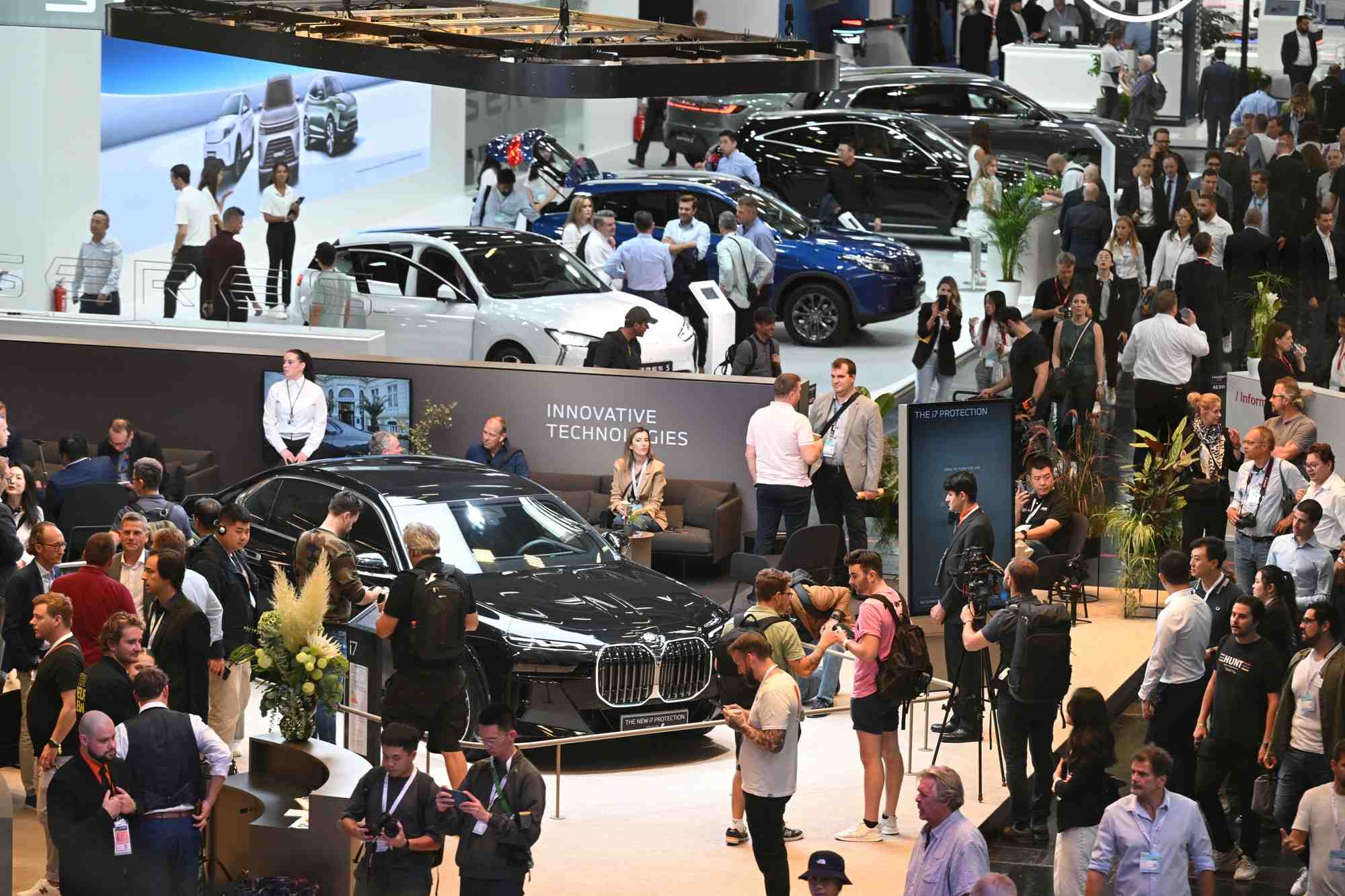 Un evenement un jour avant le salon de l'automobile de munich, en allemagne