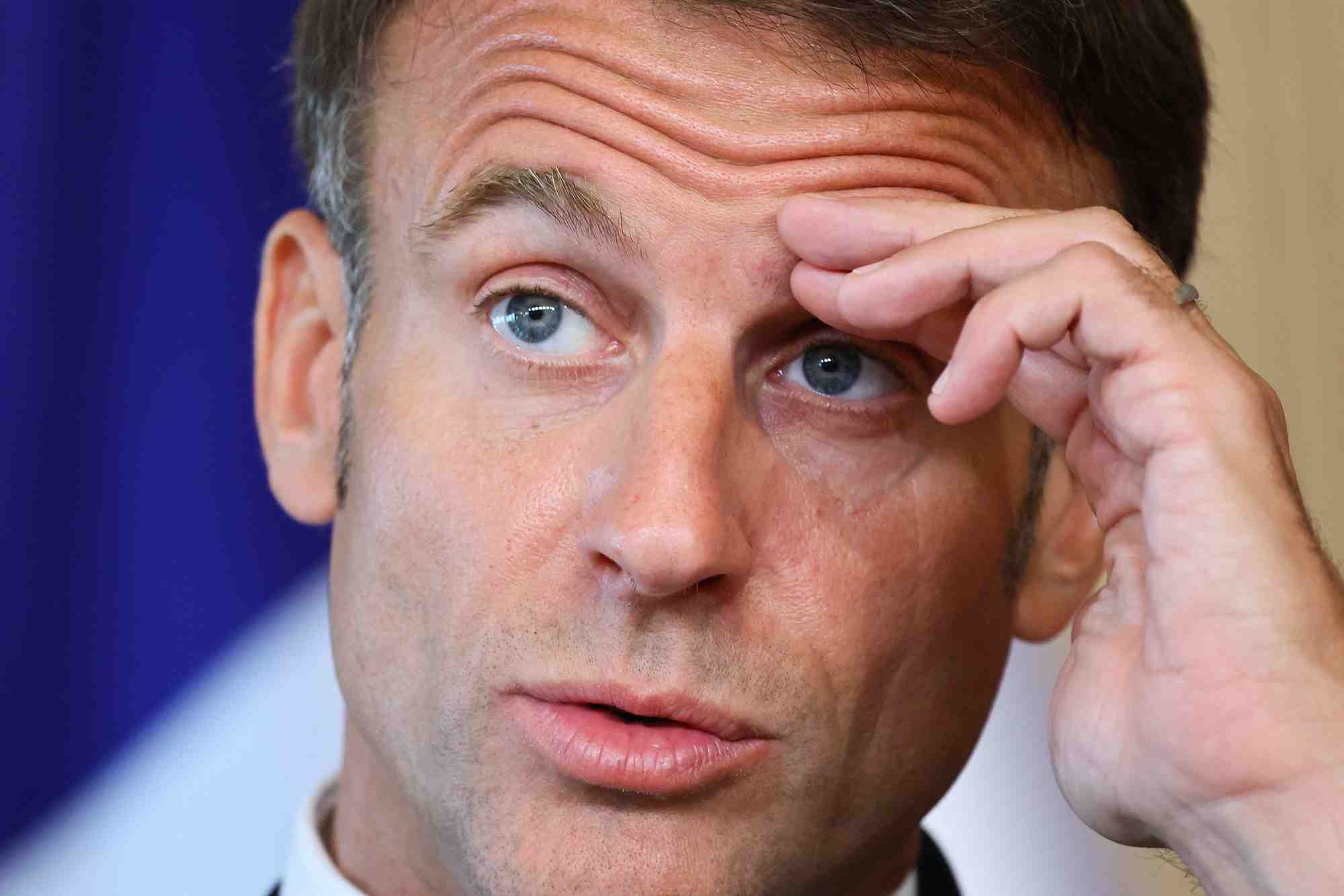 Le president francais emmanuel macron a hambourg, en allemagne