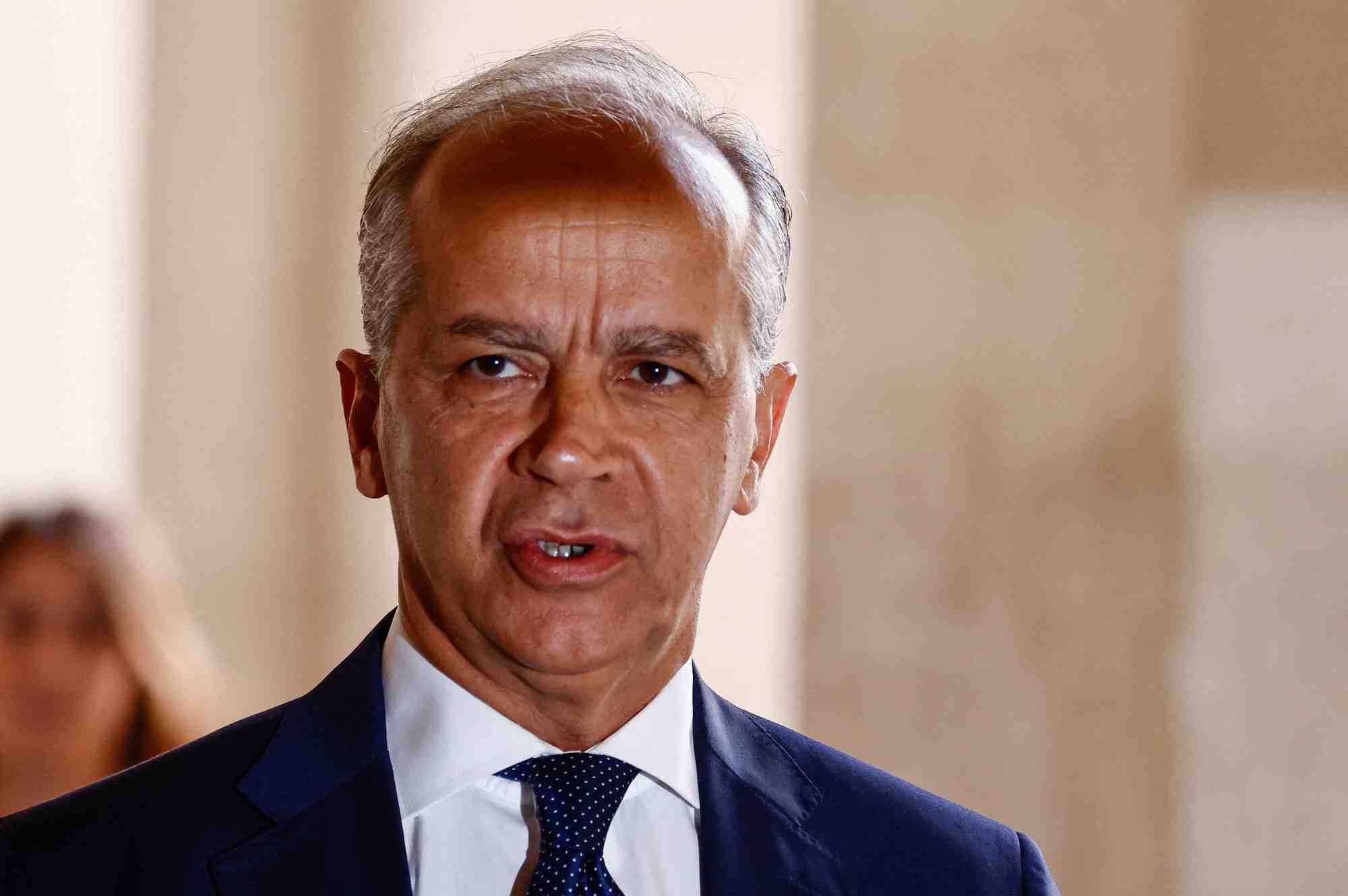 Le ministre italien de l'interieur, matteo piantedosi, lors de la ceremonie de prestation de serment du nouveau gouvernement italien