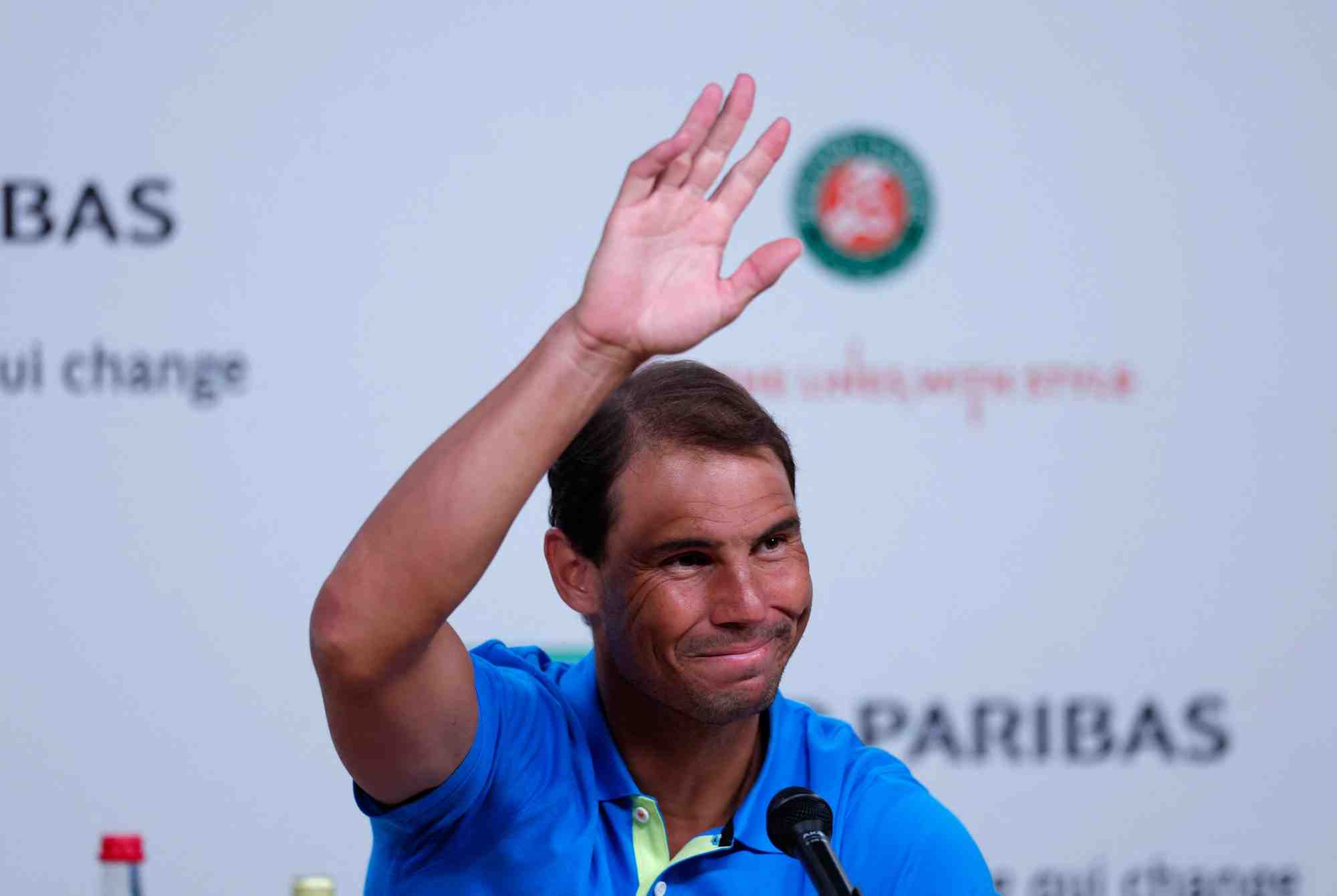 Rafael nadal lors d'une conference de presse
