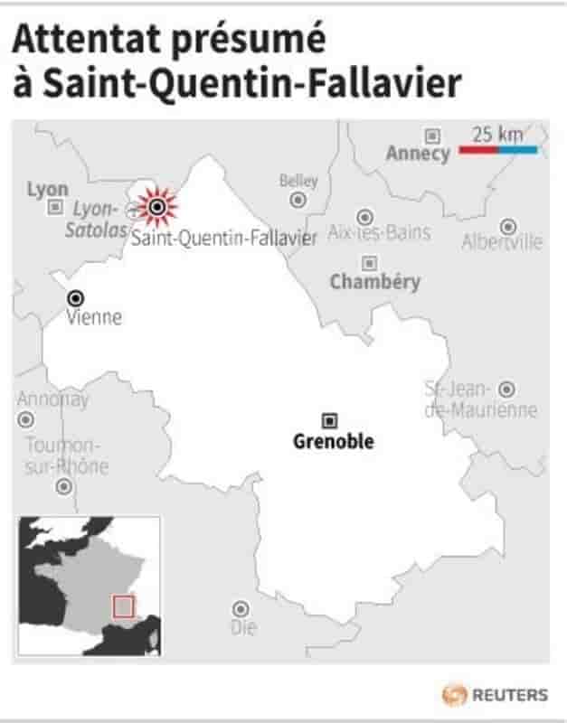 Attentat presume a saint-quentin-fallavier