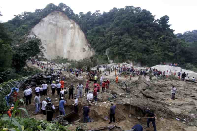 Glissement de terrain au guatemala, au moins 25 morts