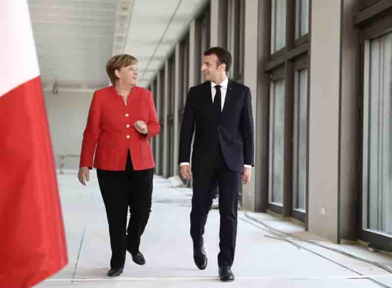 Angela merkel salue "l'elan" donne par macron au projet europeen