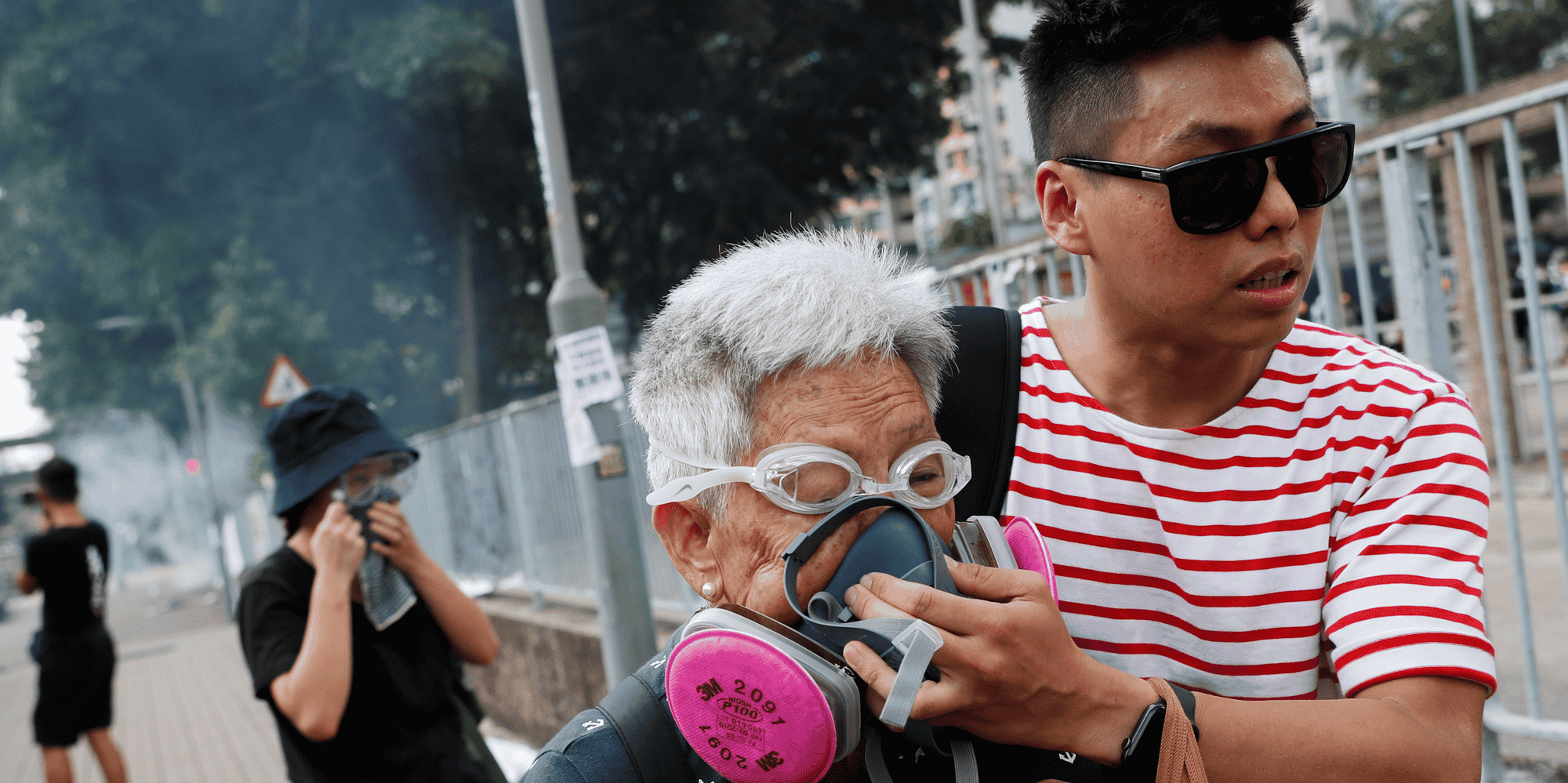 Des manifestants à Hong Kong.