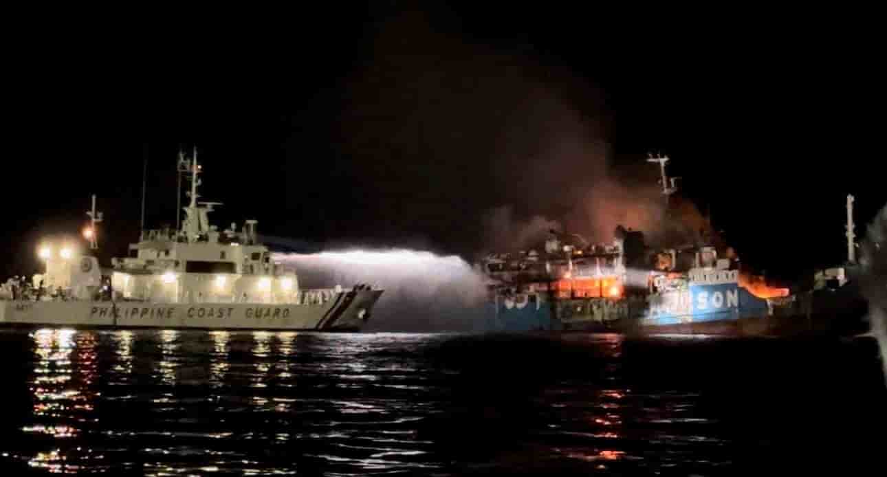 Passenger ship catches fire off basilan