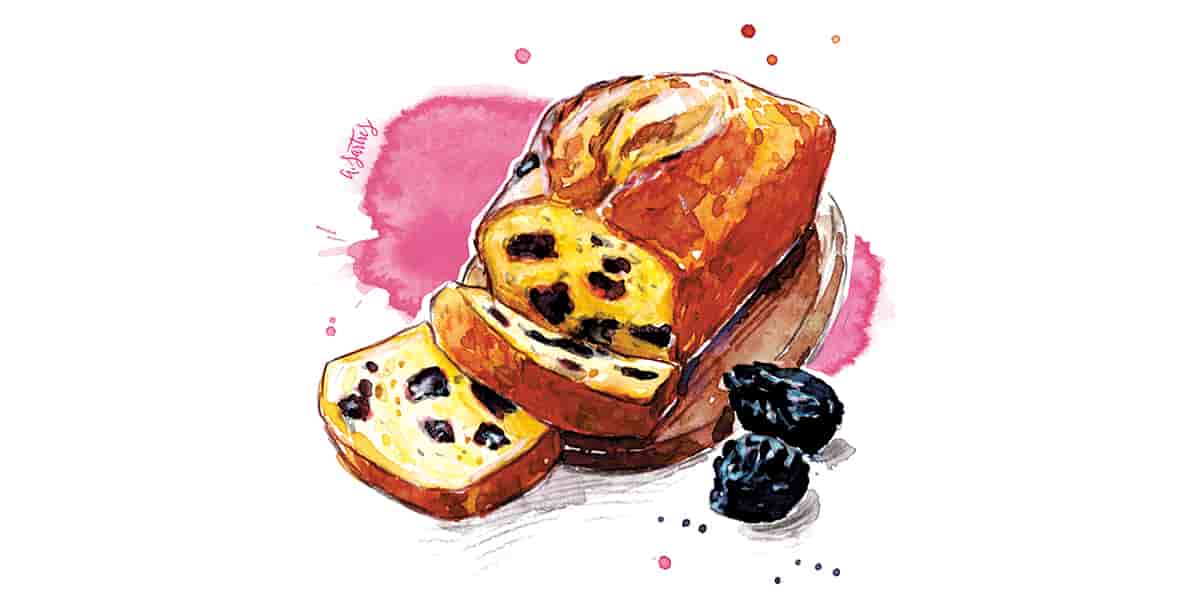 Le quatre-quarts aux pruneaux de Valentin Belbes.