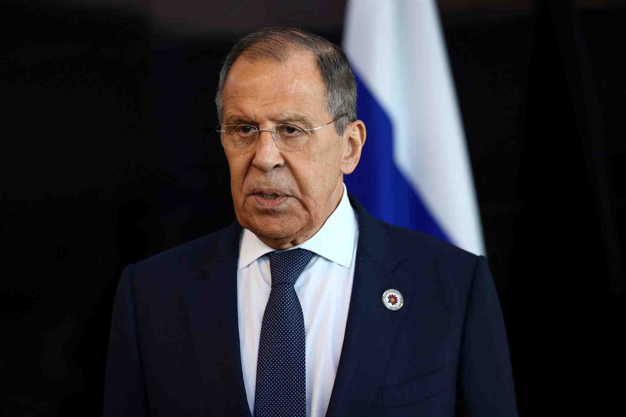 Le ministre russe des affaires etrangeres, sergei lavrov, lors du sommet de l'asean a phnom penh, au cambodge
