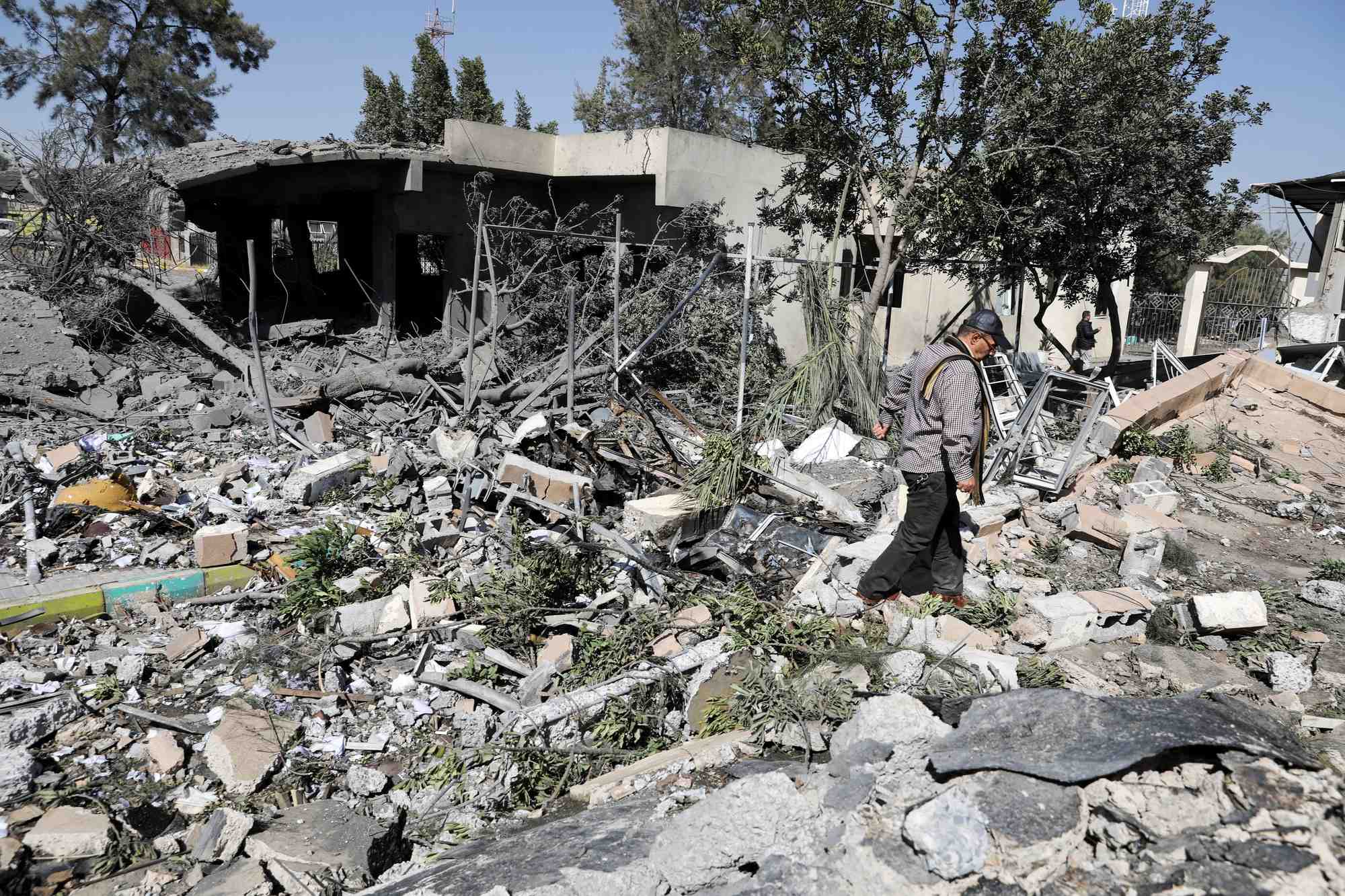 File photo: aftermath of saudi-led coalition air strikes at yemen's sanaa airport