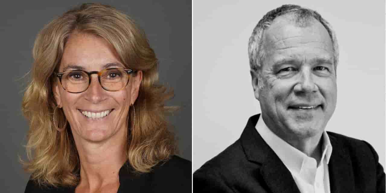 Virginie Lutrot, présidente de Caux Seine agglo, et Frédéric Van Gansberghe, directeur général de Futerro.