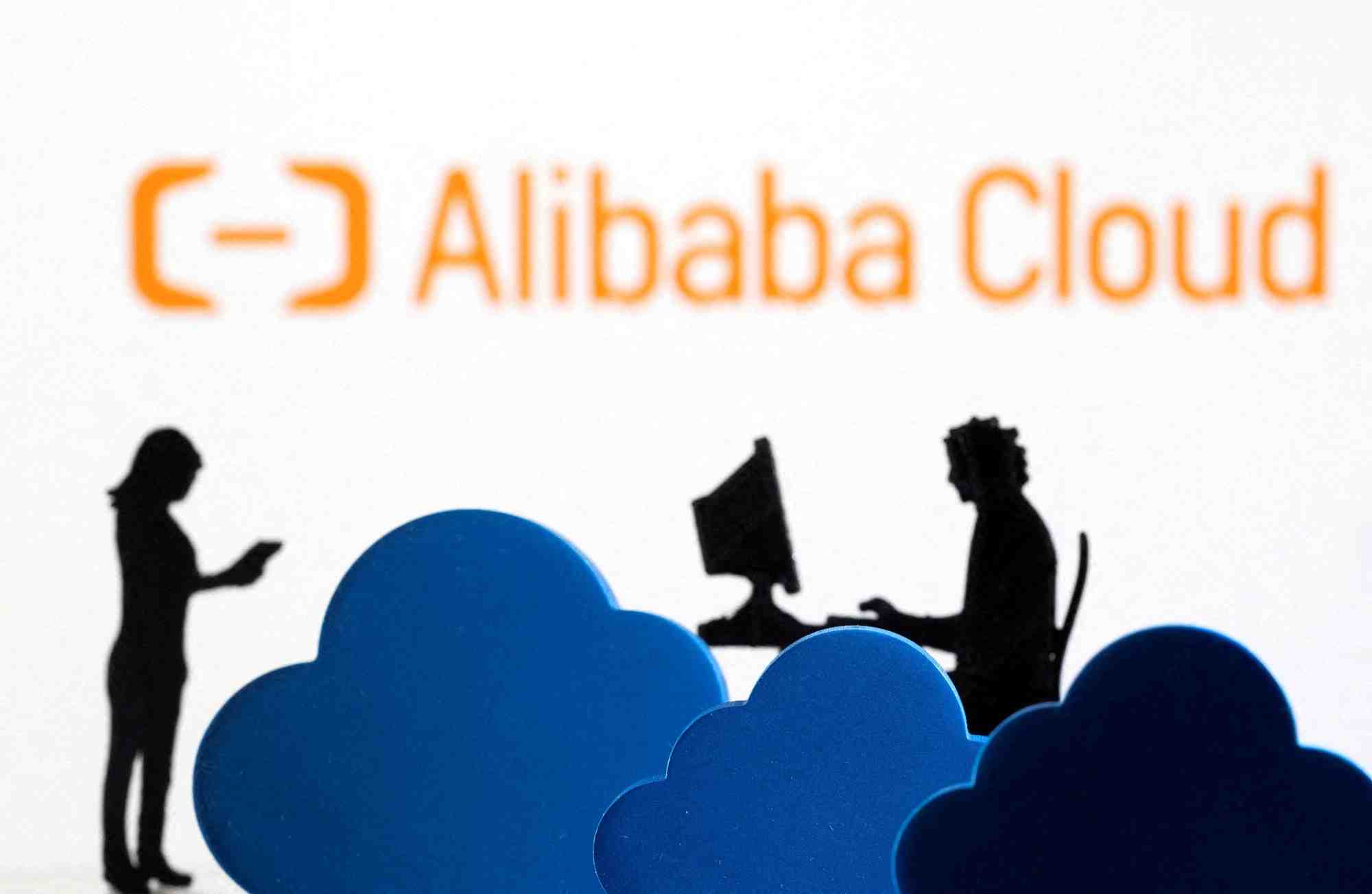 Illustration du le logo alibaba cloud. /illustration diffusee le 8 fevrier 2022/ reuters/dado ruvic