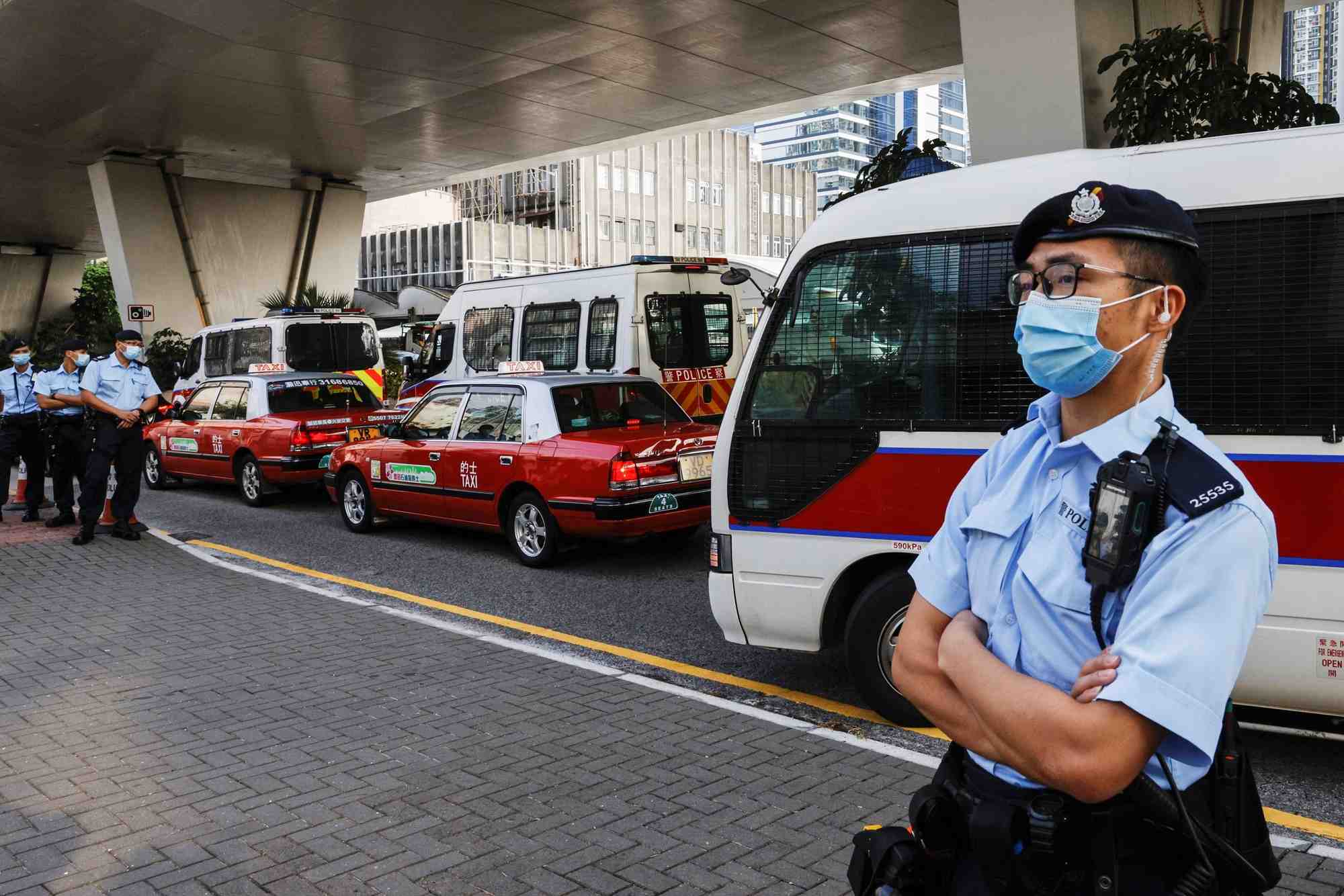 Hong kong-securite renforcee avant l'audience de militants pro-democratie
