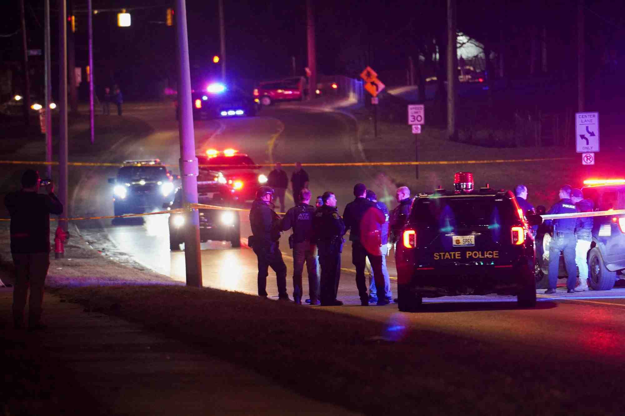 Photo de la police pres du campus de l'universite de michigan state