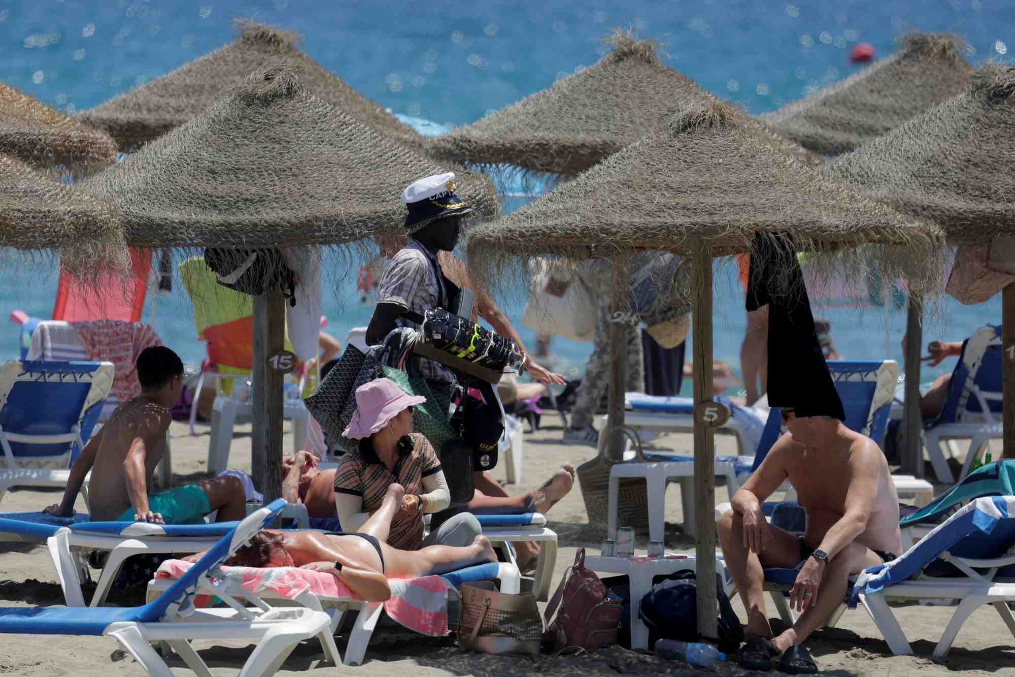 Vue sur une plage a marbella, espagne