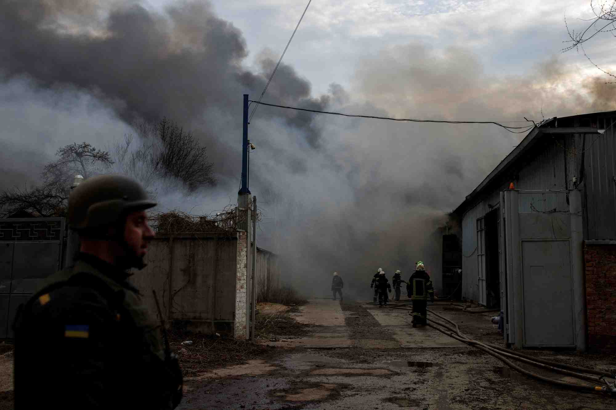 La russie dit avoir lance des frappes massives visant l'armee ukrainienne