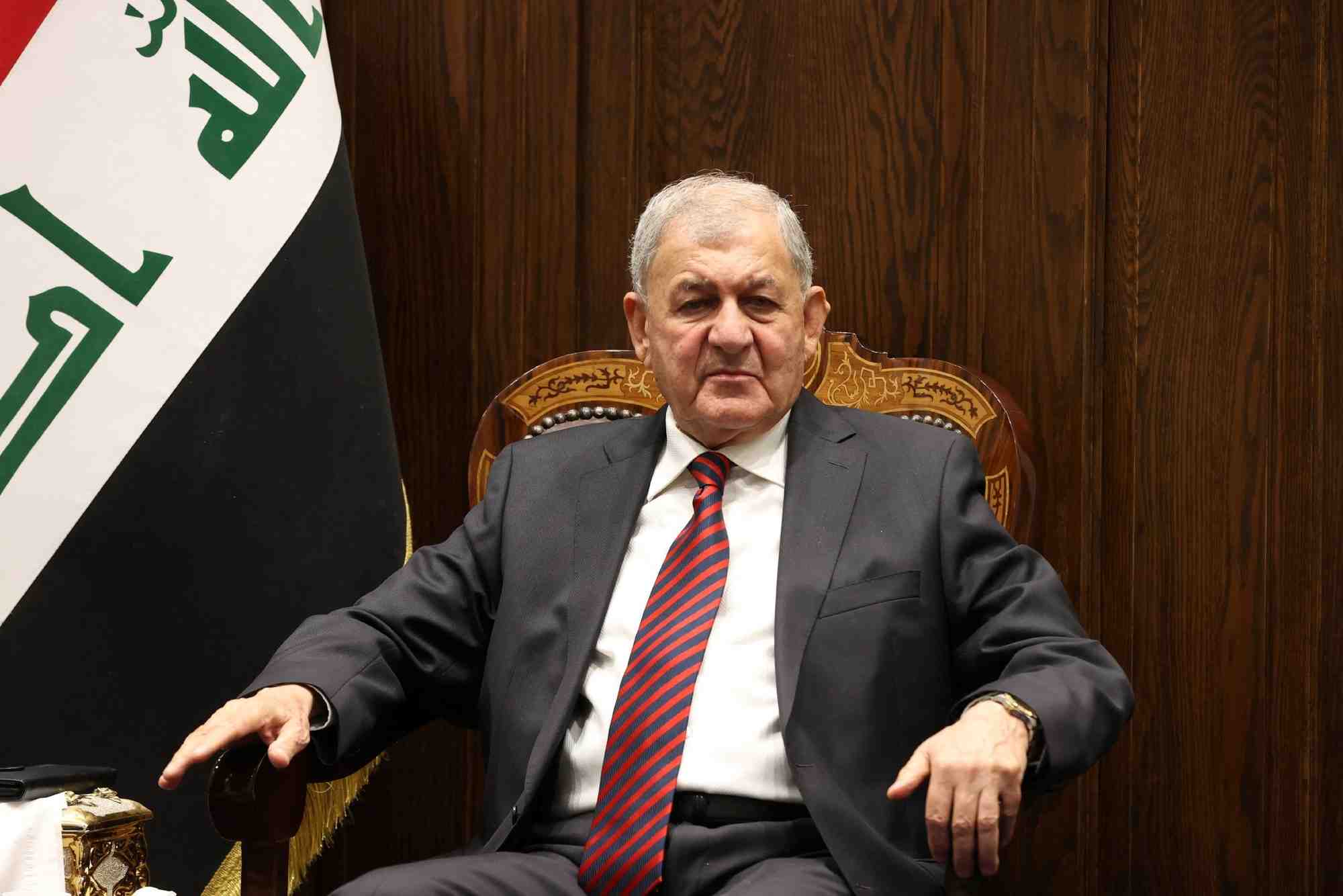 Le nouveau president d'irak, abdul latif rashid, lors d'une session parlementaire a bagdad