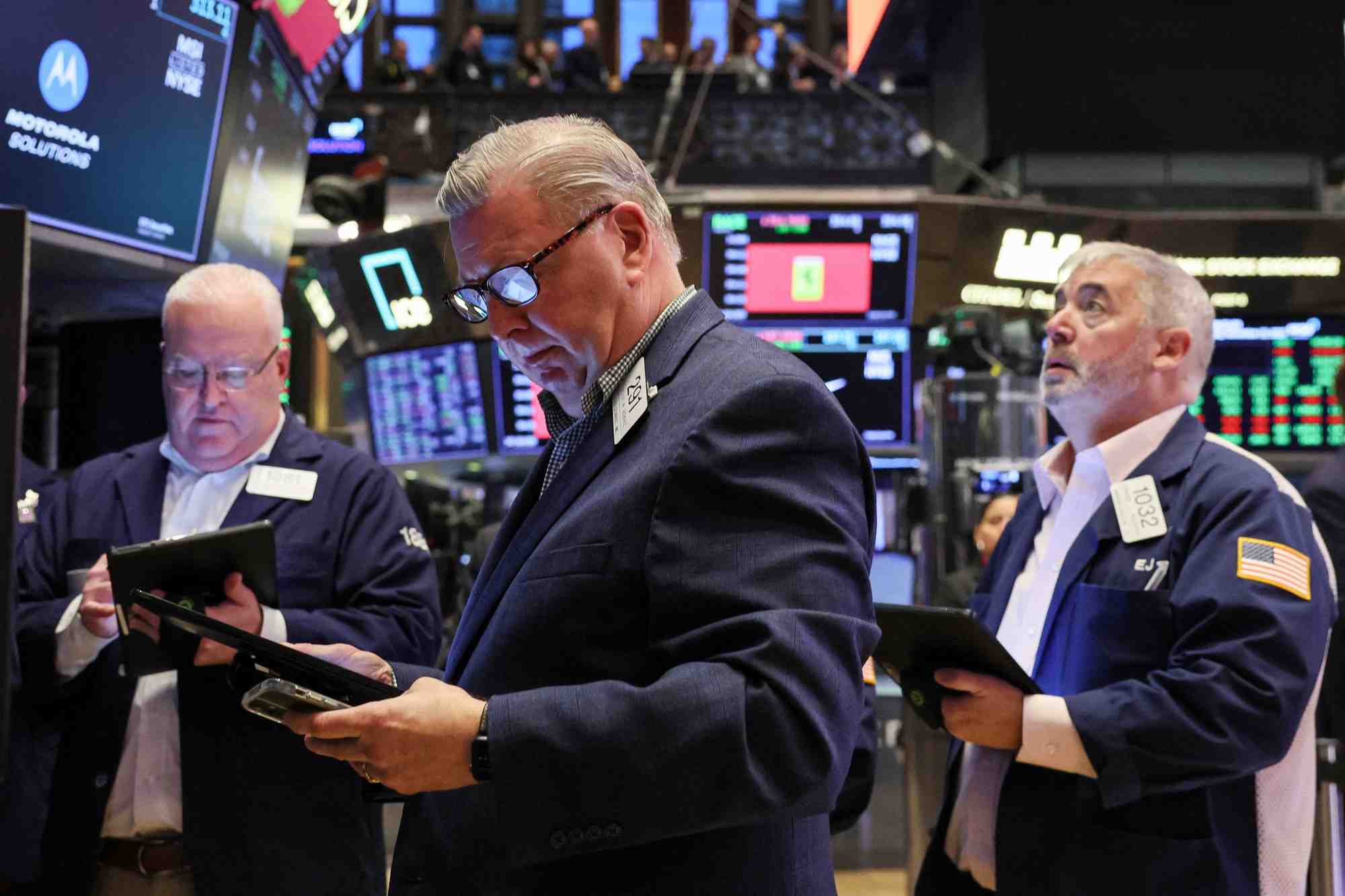 Des traders a la bourse de new york