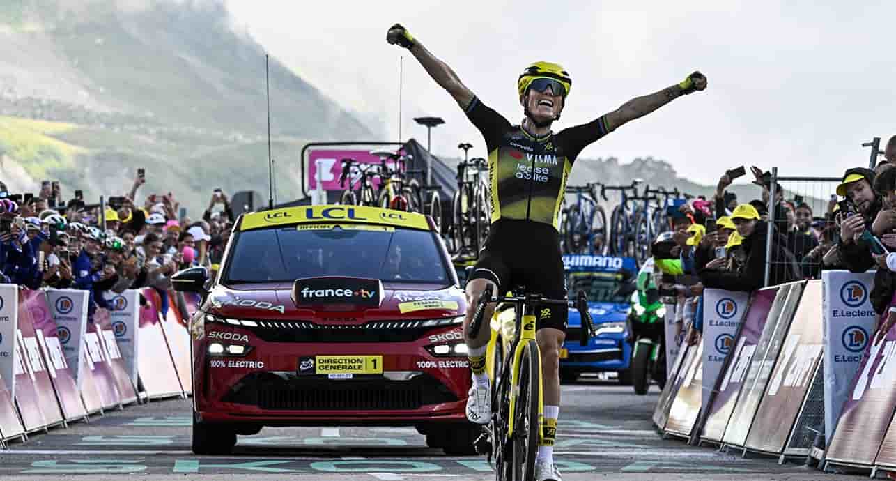 Pauline Ferrand, vainqueure de la 8e étape du Tour de France à Saint-François- Longchamp, le 2 août 2025.