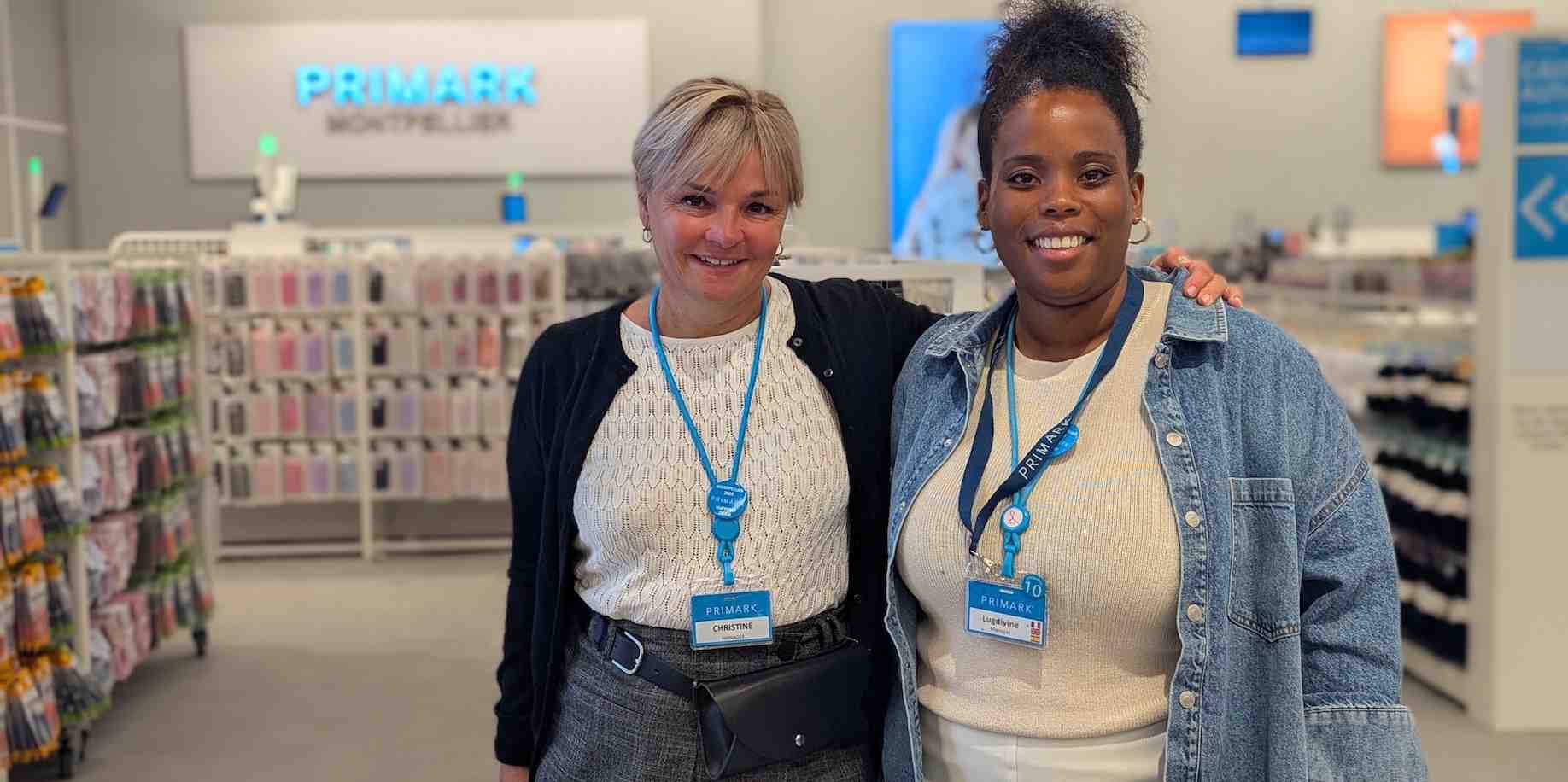 Christine Loizy, directrice de Primark France (à gauche) et Lugdivine Mambert, directrice commerciale de Primark France, le 10 septembre, jour de l'inauguration du magasin à Montpellier.