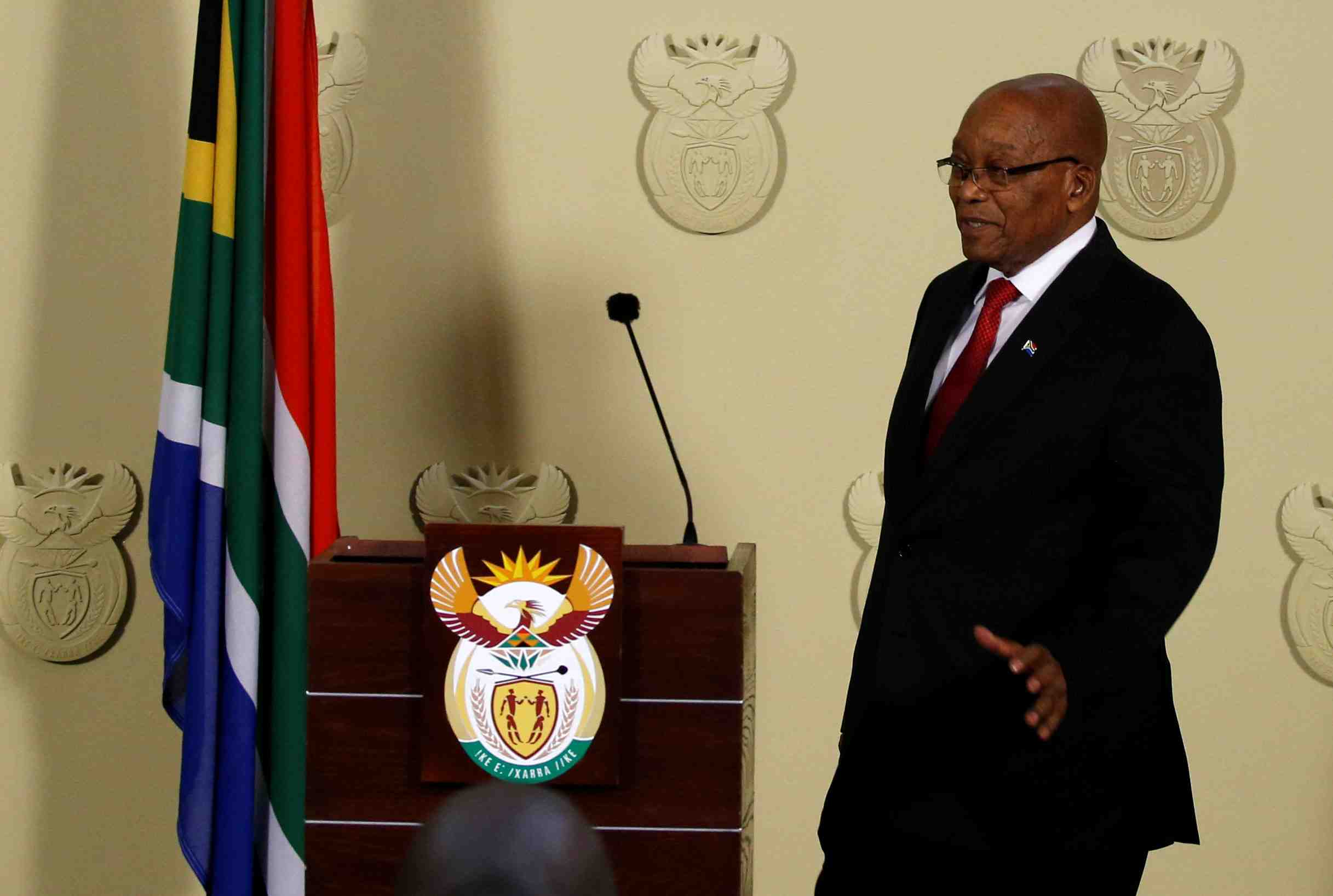 Le president sud-africain jacob zuma demissionne