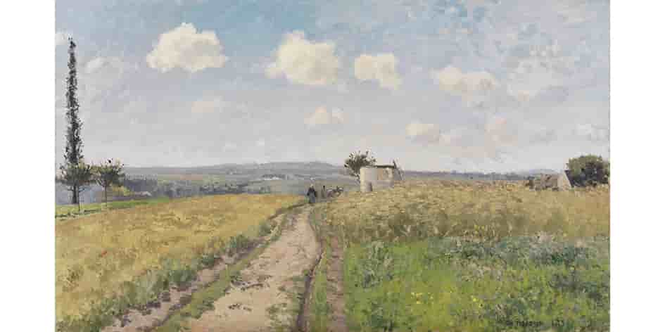 « Une matinée de juin » (1873), huile sur toile, Camille Pissarro.