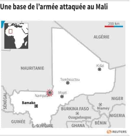 Attaque meurtriere d'une base de l'armee au mali