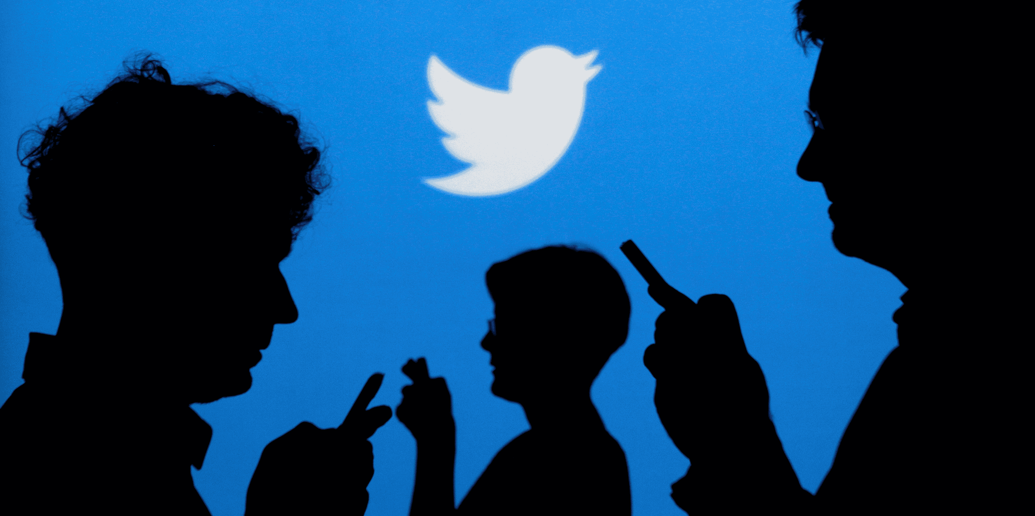 Twitter, logo, silhouettes, internautes, usagers, réseau sociaux,