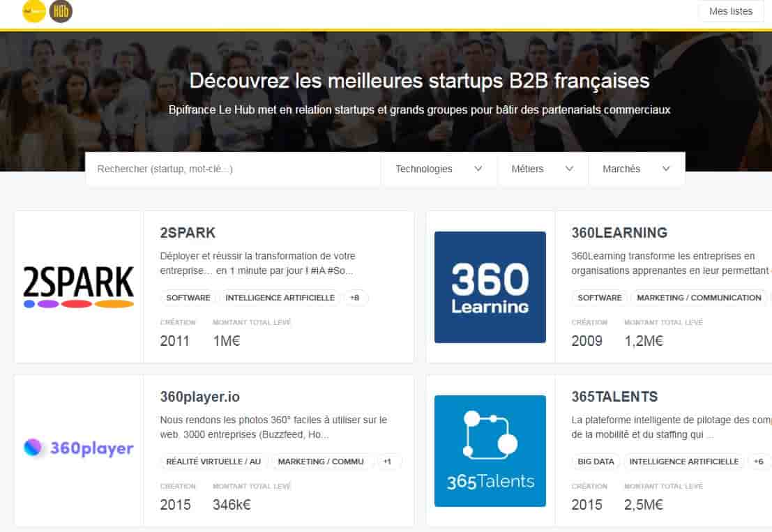 Plateforme Bpifrance Le Hub