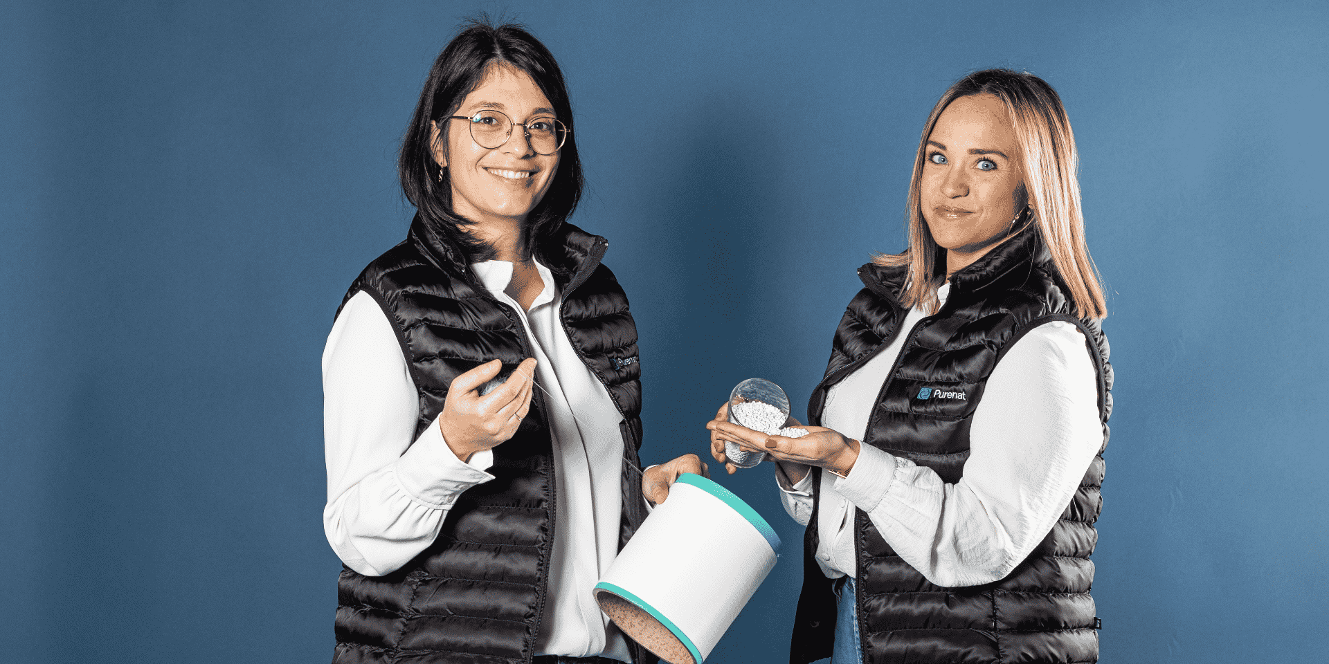 Natacha Kinadjian Caplat et Manon Vaillant, les cofondatrices de la deeptech Purenat.