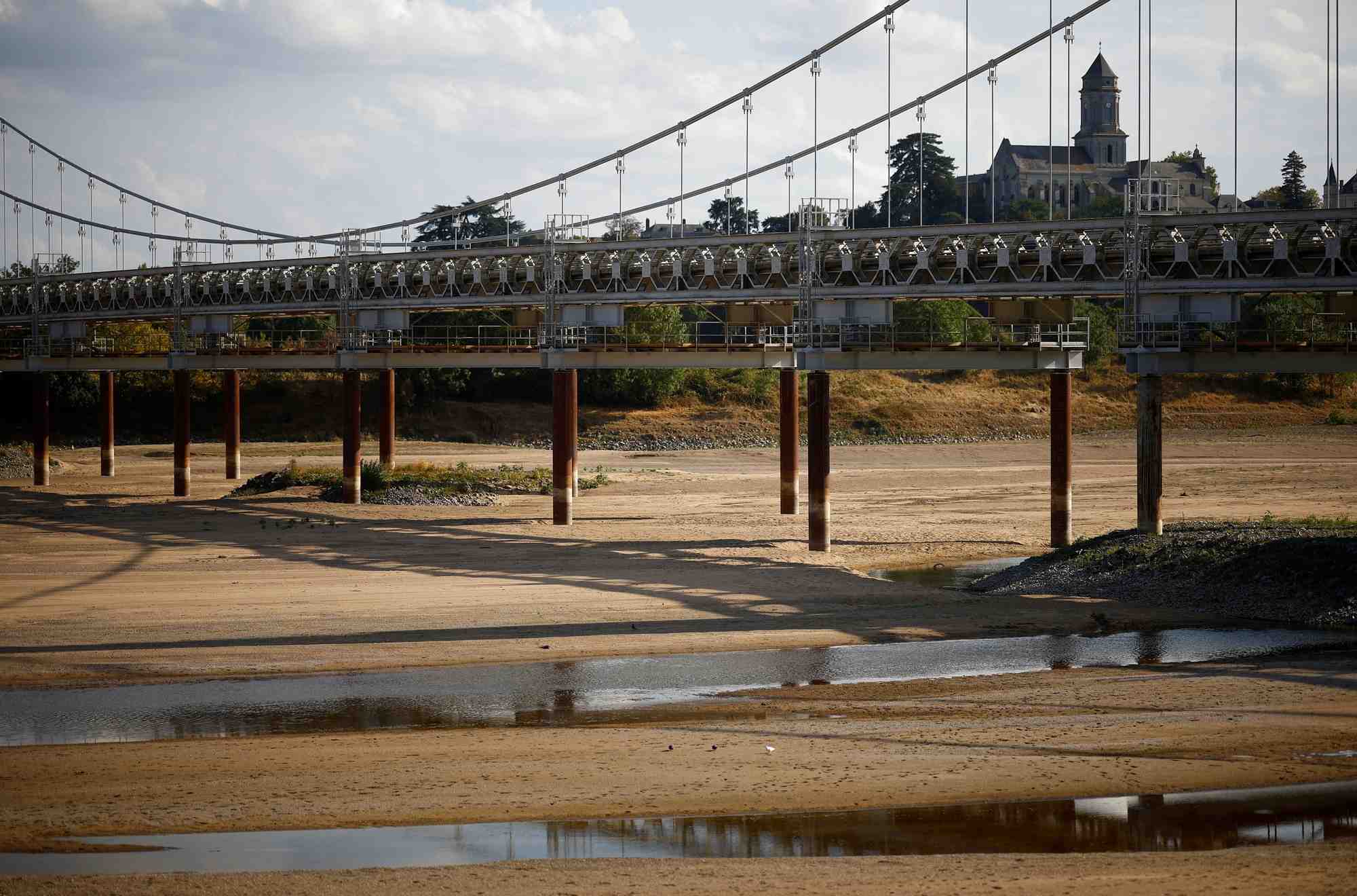 Le niveau de la loire au plus bas sous l'effet de la secheresse