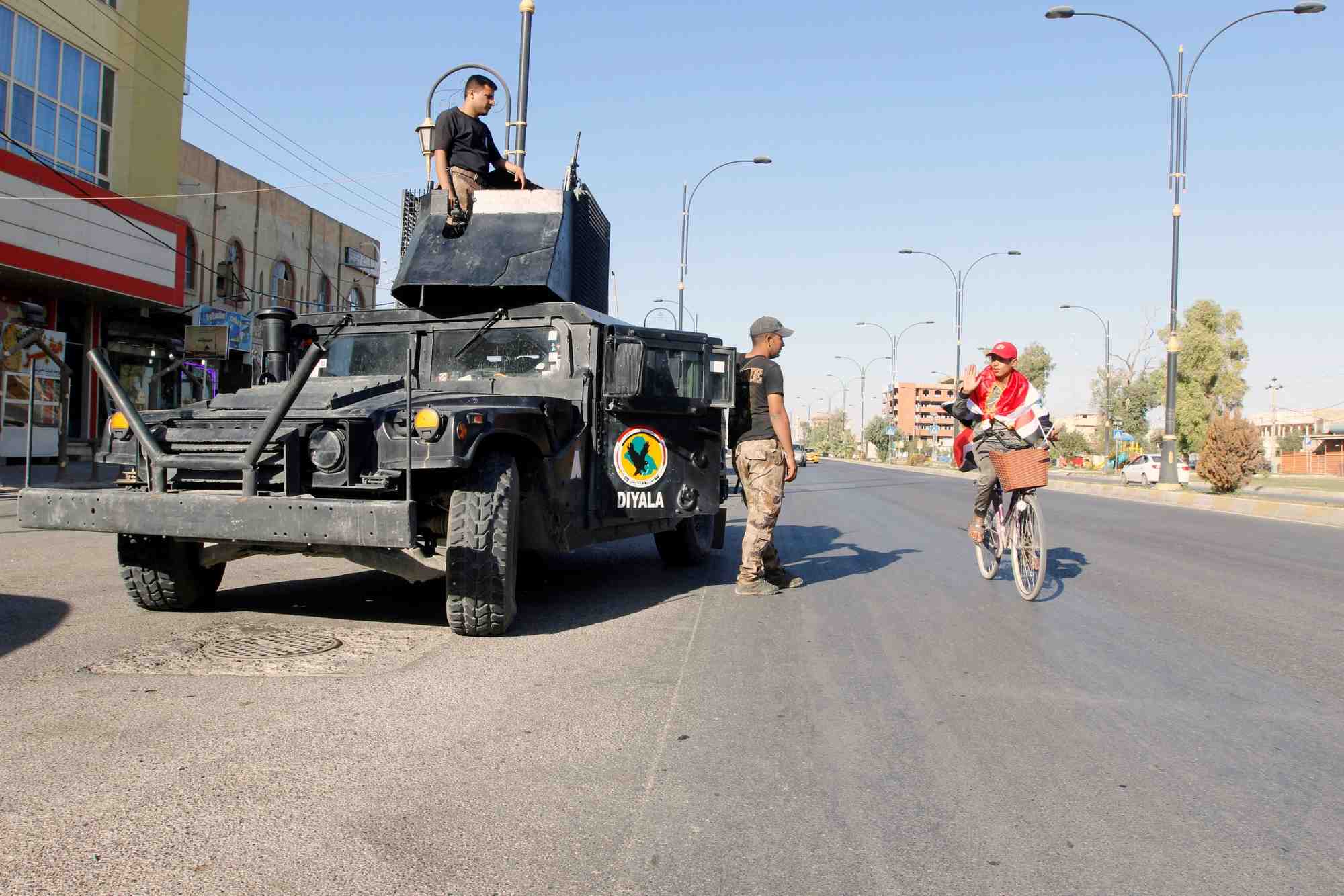 Un vehicule des forces de securite ikraniennes a kirkouk