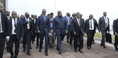 Félix Tshisekedi, angolais, Joao Lourenço et rwandais Paul Kagamé
