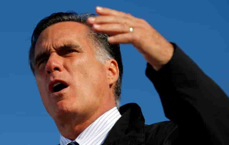 Republican presidential nominee mitt romney speaks at a campaign rally at the airport in lynchburg