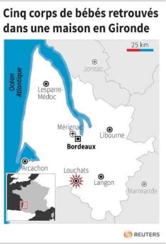 Cinq corps de bebes retrouves dans une maison en gironde