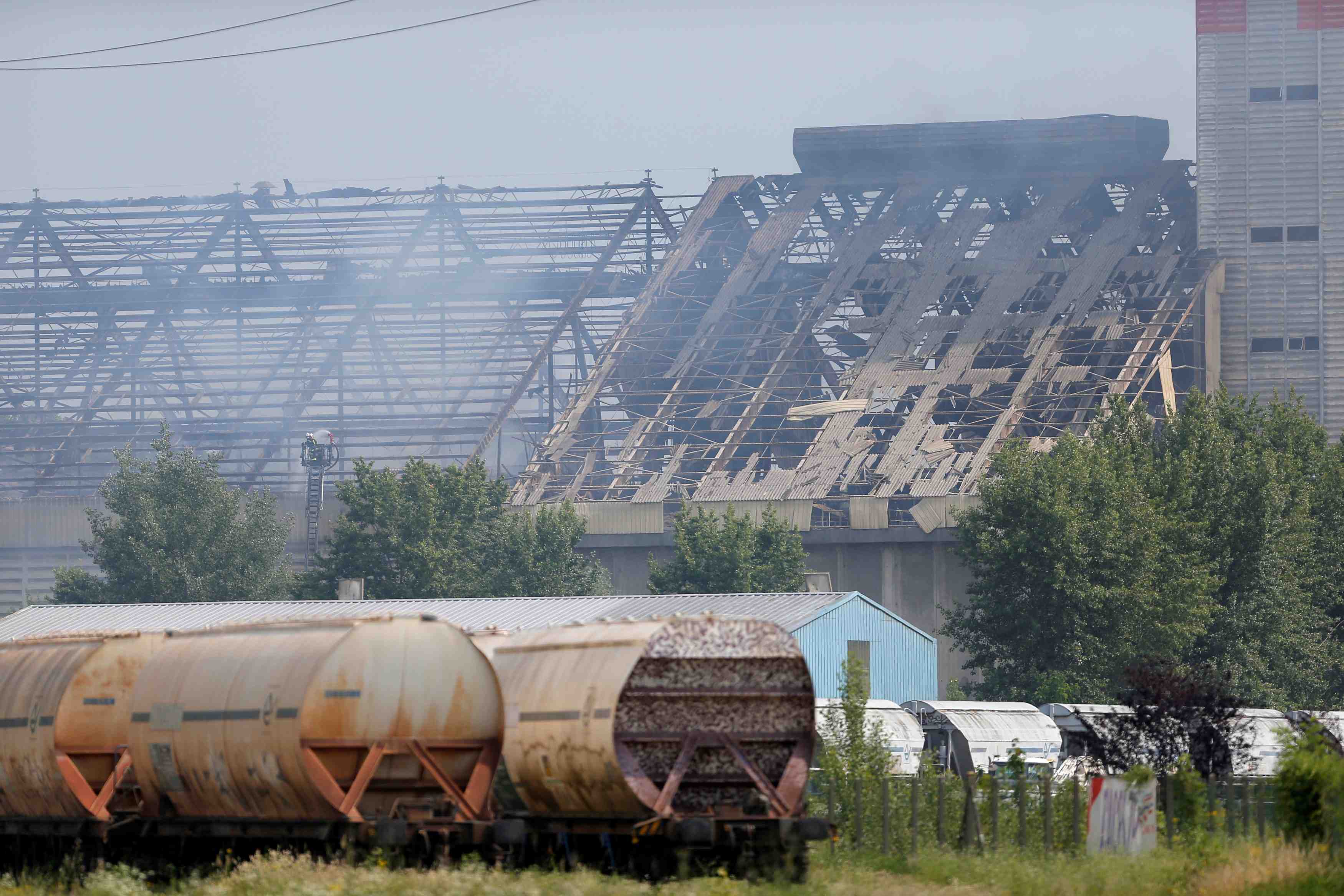 Explosion dans un silo a grains a strasbourg