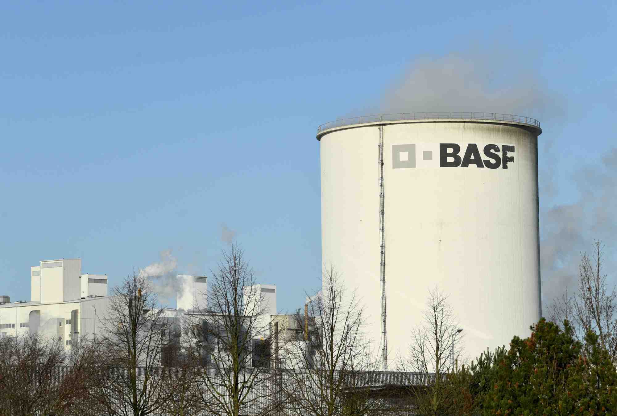 Vue de l'entreprise chimique allemande basf schwarzheide gmbh a schwarzheide, en allemagne