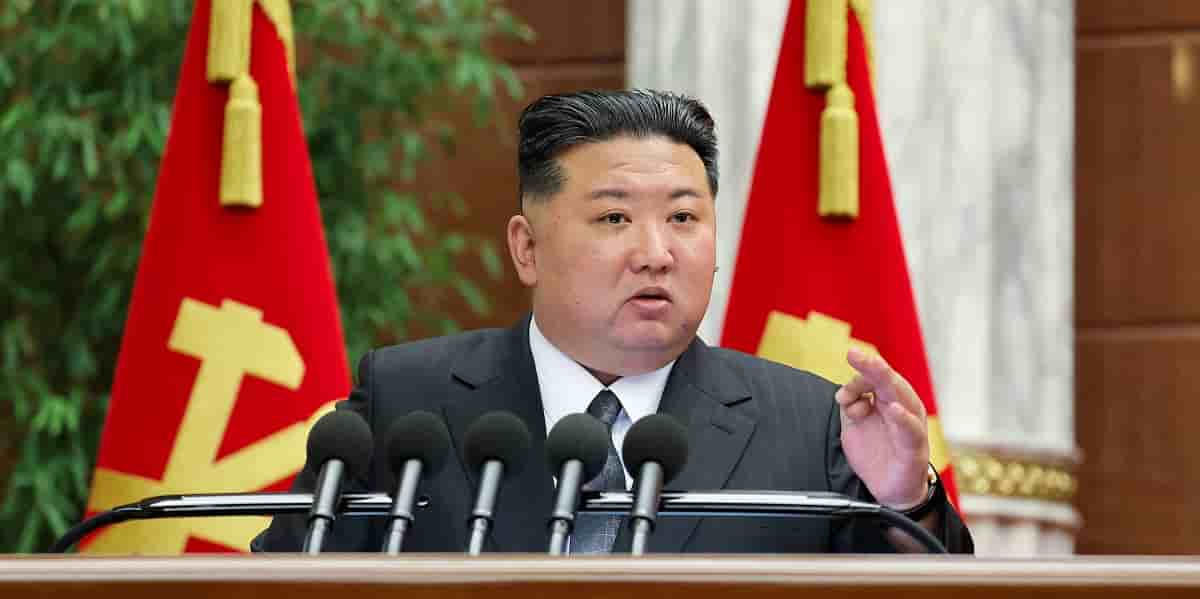 Le dirigeant nord-coréen Kim Jong Un à une réunion du parti à Pyongyang, fin décembre.