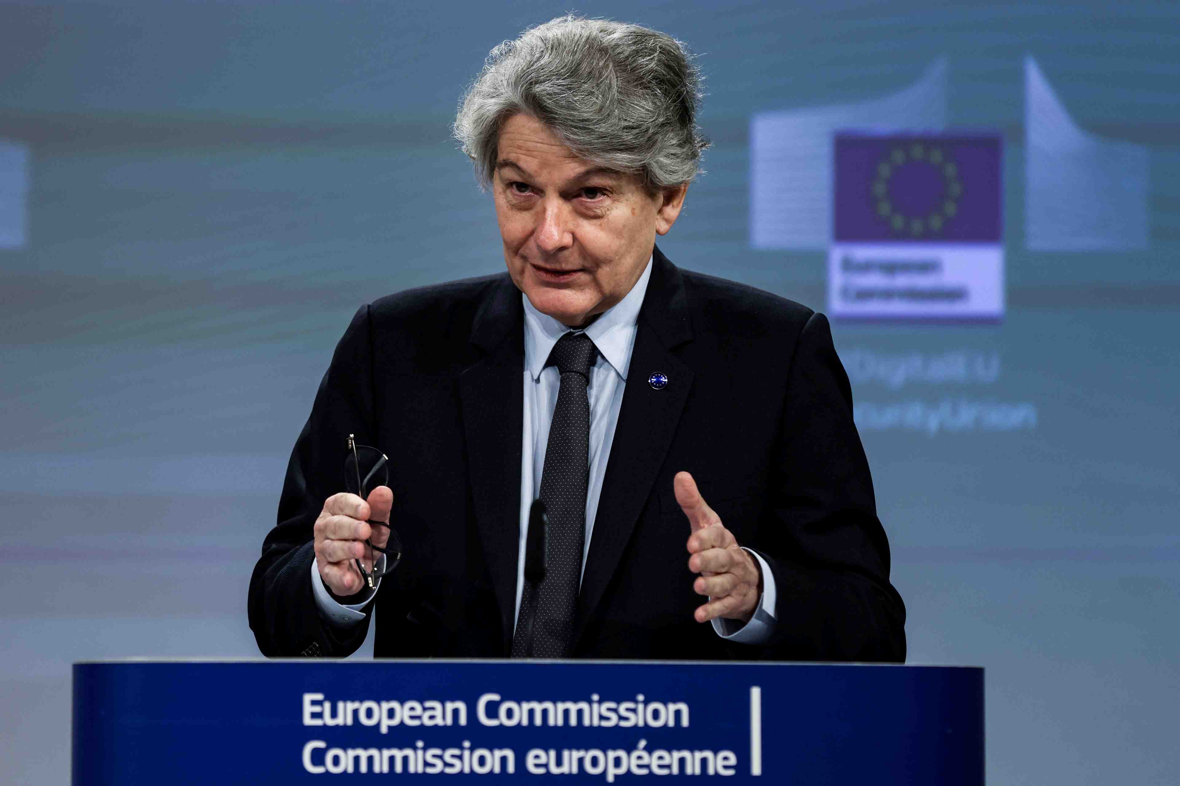 "taxe gafa": thierry breton convaincu qu'un accord sera conclu, y compris avec les usa
