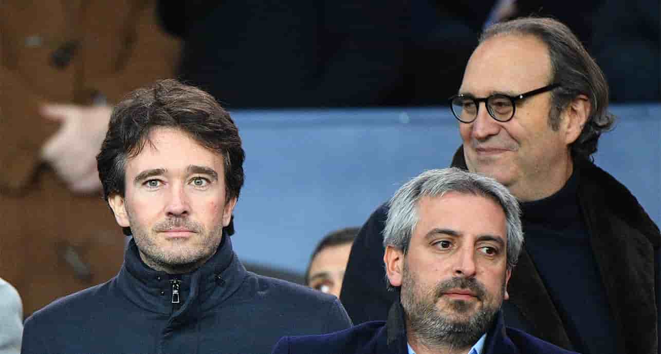 En novembre 2024, la famille Arnault (ici Antoine Arnault, à gauche) rachetait le Paris FC. Début mai 2025, c'était à Xavier Niel (à droite) d'officialiser qu'il devenait actionnaire majoritaire de Créteil.