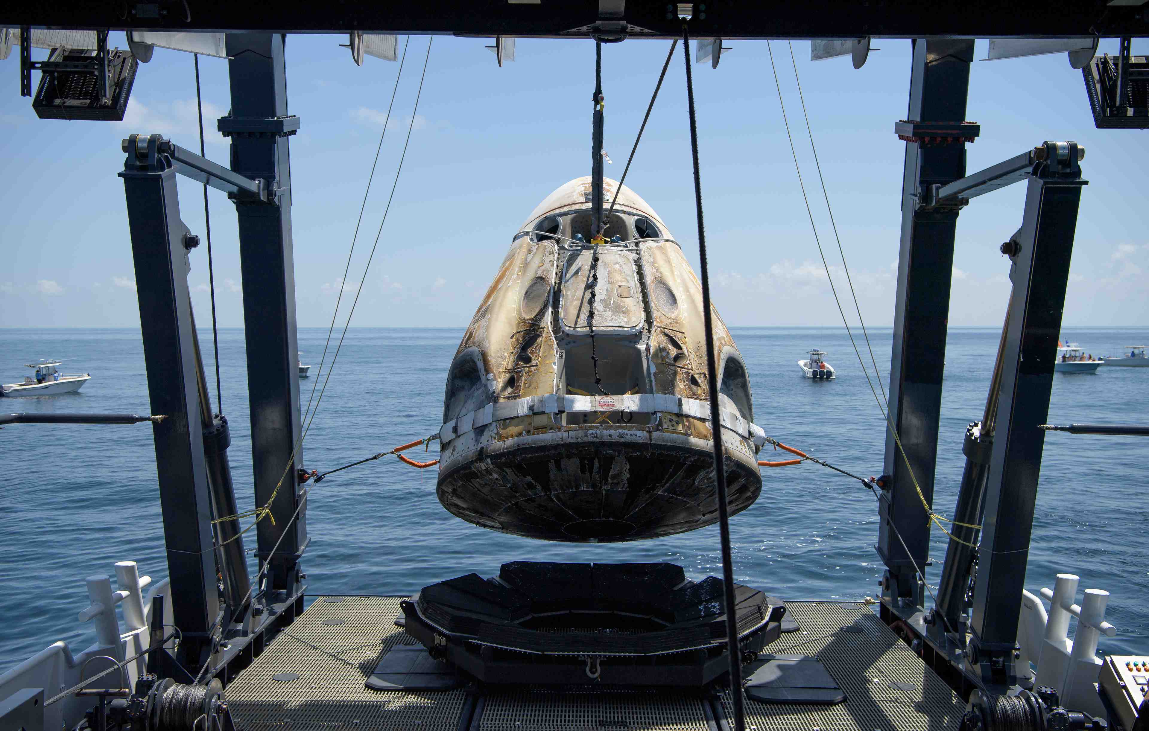 Retour sur terre de la capsule crew dragon de spacex
