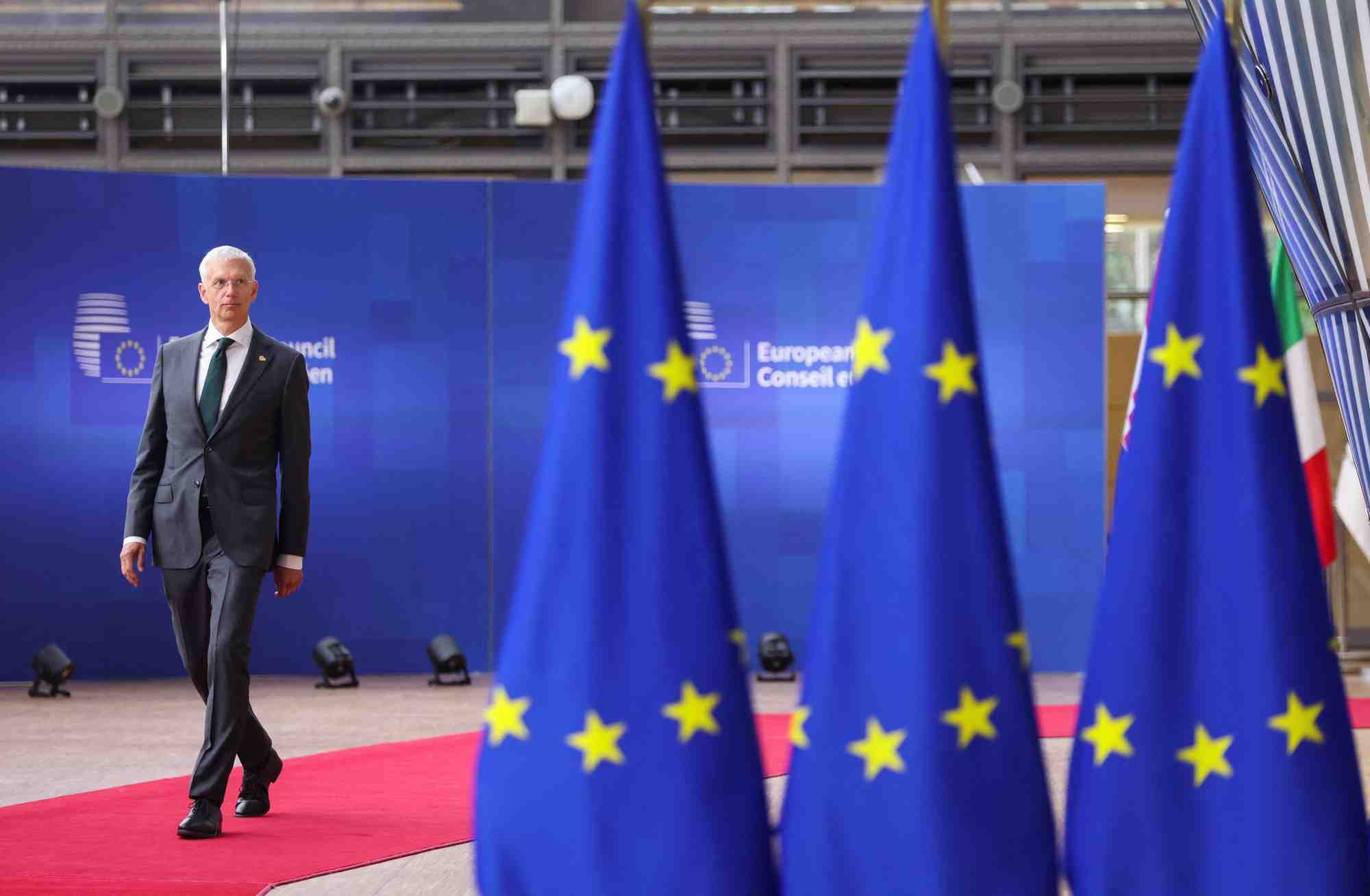 Le premier ministre letton krisjanis karins a bruxelles, en belgique