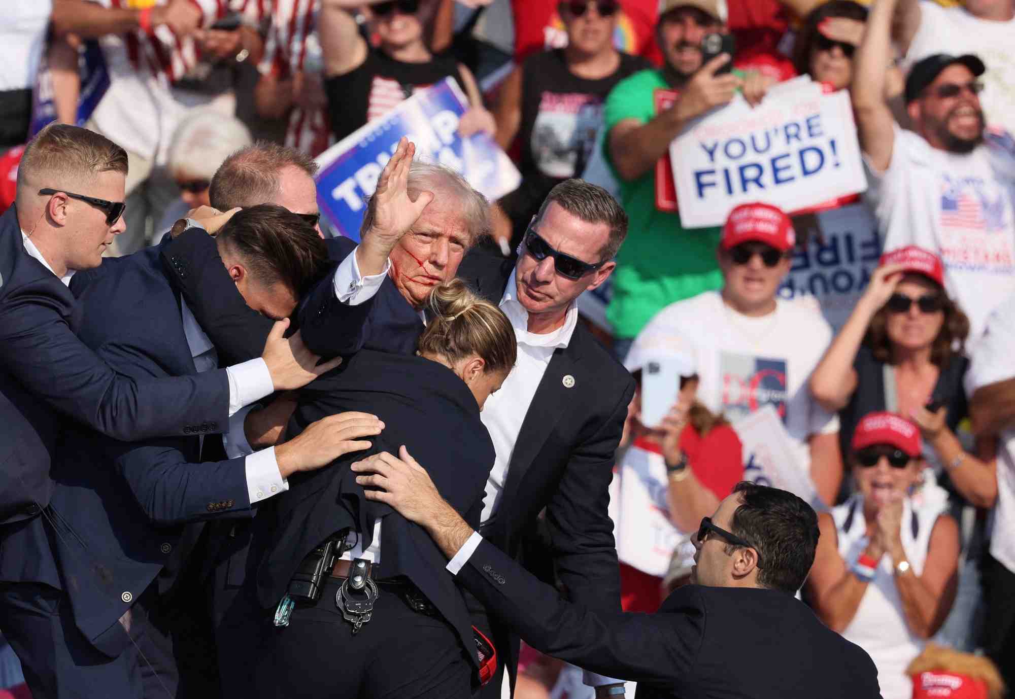 Le candidat republicain a la presidence, donald trump, tient un meeting de campagne a butler.