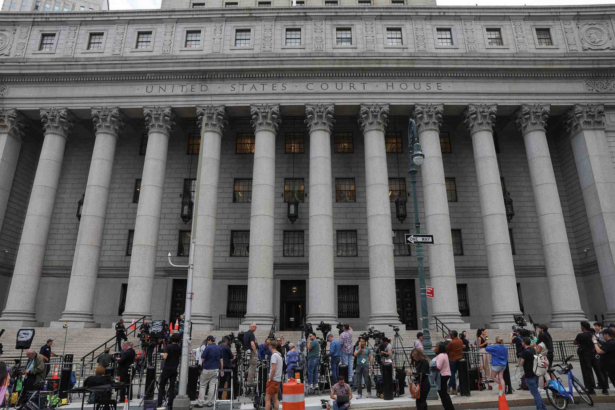Vue du tribunal des etats-unis a manhattan