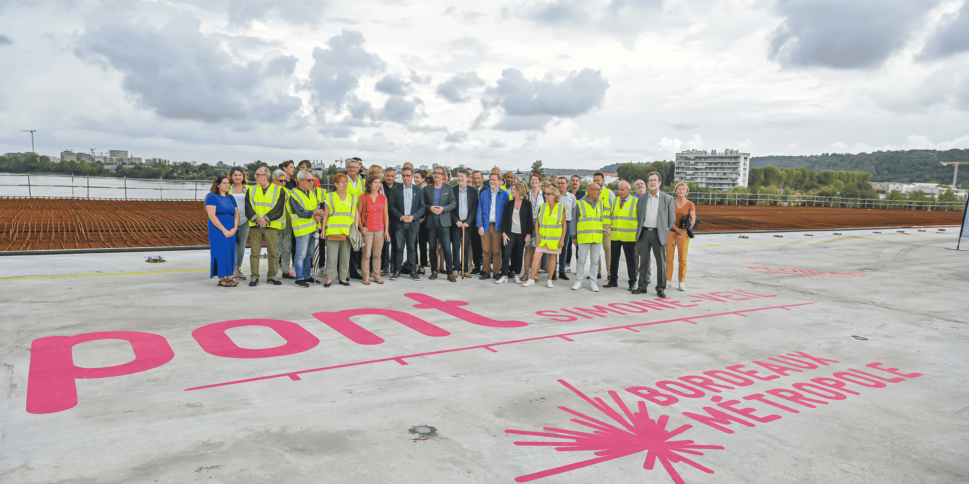Pour la première fois, les élus se sont retrouvés sur le pont Simone Veil.