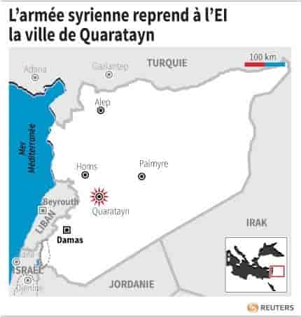 L’armee syrienne reprend a l’ei la ville de quaratayn