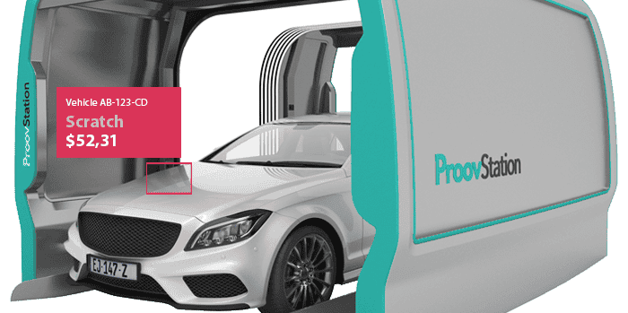 Le dispositif bardé de capteurs de ProovStation produit un rapport détaillé sur la voiture.