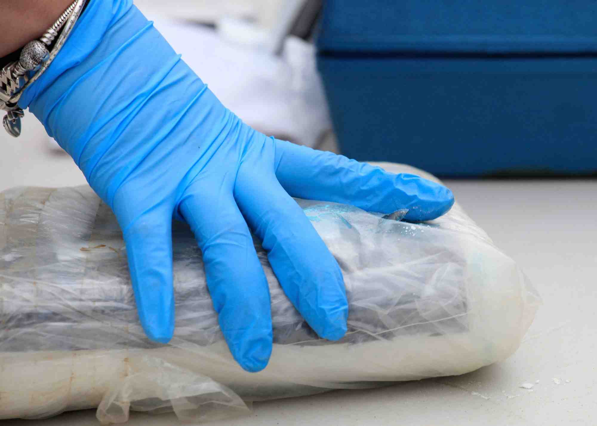 Un paquet de cocaine saisi par la police